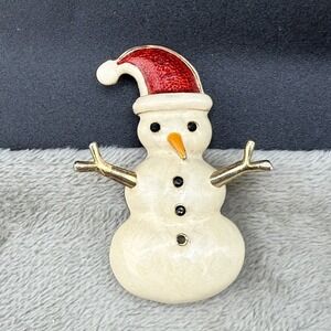 Vintage Eisenberg ICE Brooch Enamel‎ Snowman